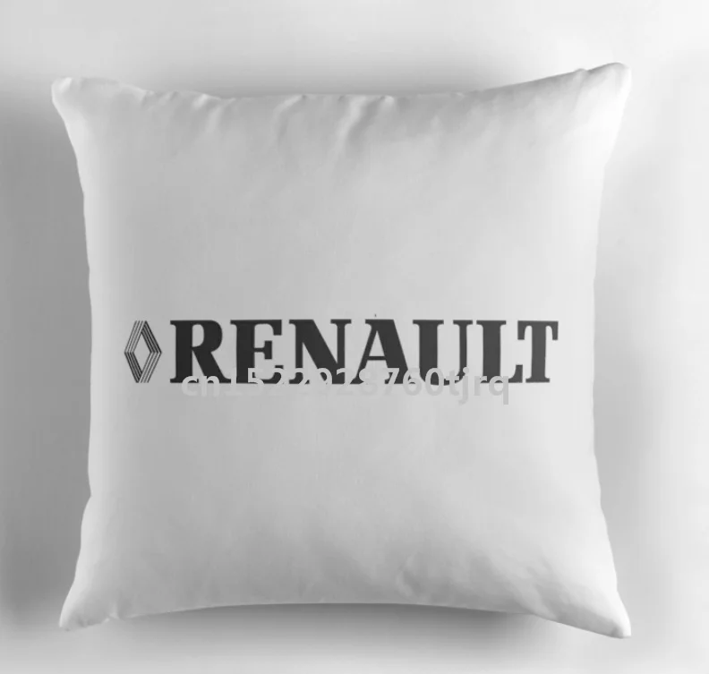 Автомобильный брелок Renault/Автомобильный логотип печать Подушка Чехол хлопок подушки Чехол размером 45*45 см 55X55 см(две стороны