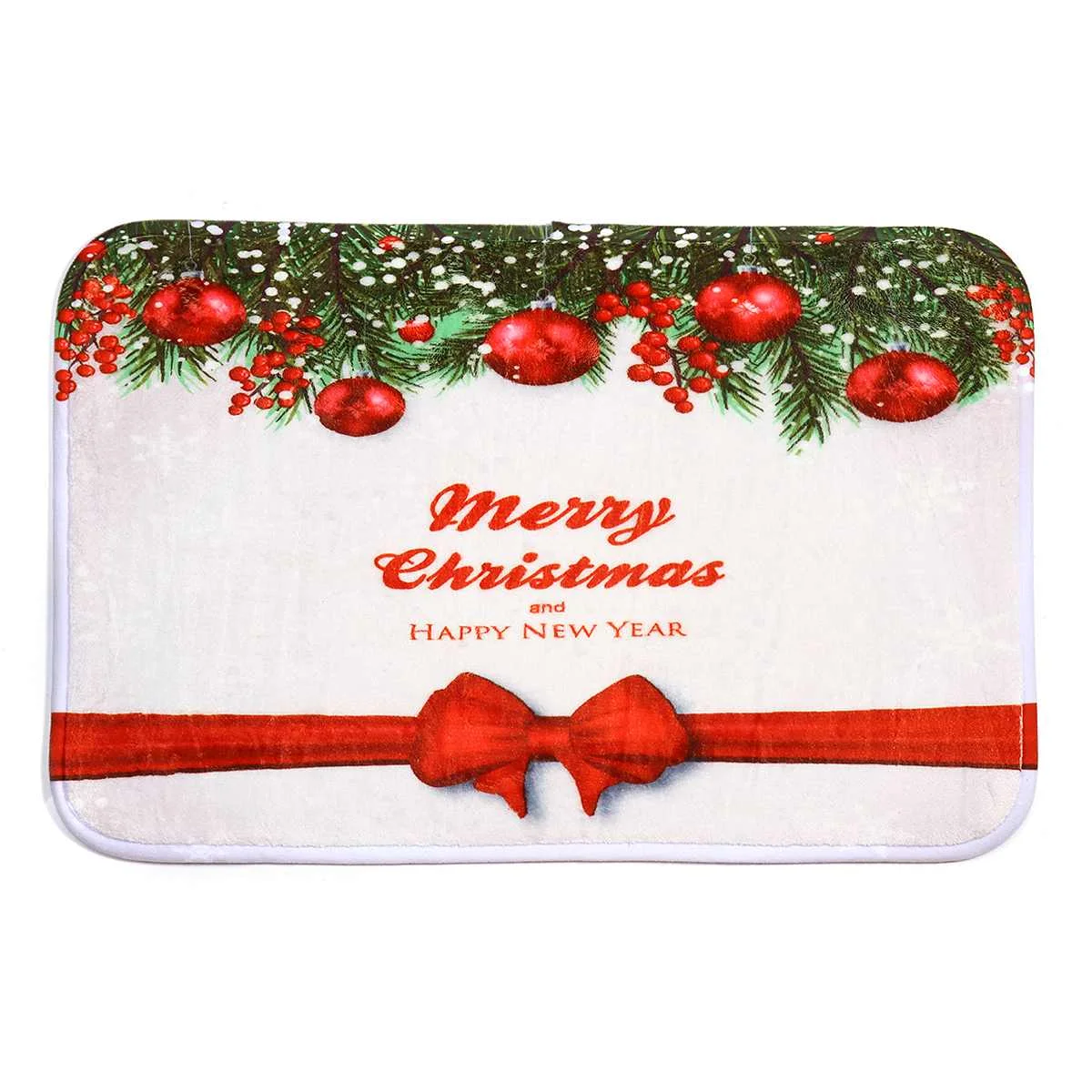 White 40x60cm KIWARM коврик для ванной комнаты Рождество спальня коврик на кухню нескользящий Пол Дверной Коврик подарок украшение дома пропускающий воздух ковер - Цвет: White 40x60cm