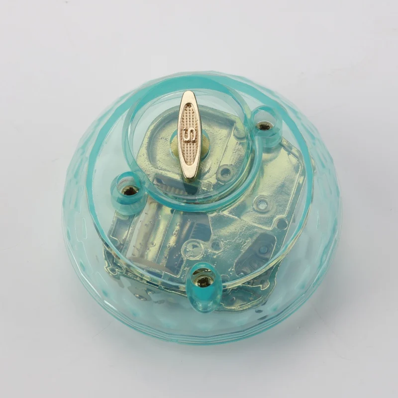 Mechanism Acrylic Music Box Color Spherical Manual Music Box For Valentine Christmas Birthday Gift Music Box