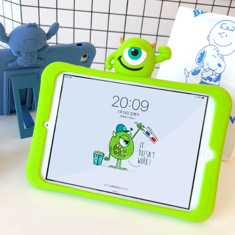 Планшет силиконовый чехол с подставкой для Планшеты ipad Mini1 на возраст 2, 3, 4, 5, ipad air 2 3 pro 10,5 Мультфильм защитный чехол для ipad 2, 3, 4 18 9,7