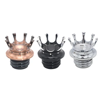 

King Crown Style Gas Oil Cap Fuel Tank Cover for Sportster Softail