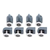 8Pc Shower Door Castors Rolls Shower Door Rollers Sliding Door Roller Guide Shower Spare Parts Glass Door Pulleys Wheels Runners 1