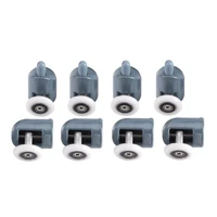 8Pc Shower Door Castors Rolls Shower Door Rollers Sliding Door Roller Guide Shower Spare Parts Glass Door Pulleys Wheels Runners 1