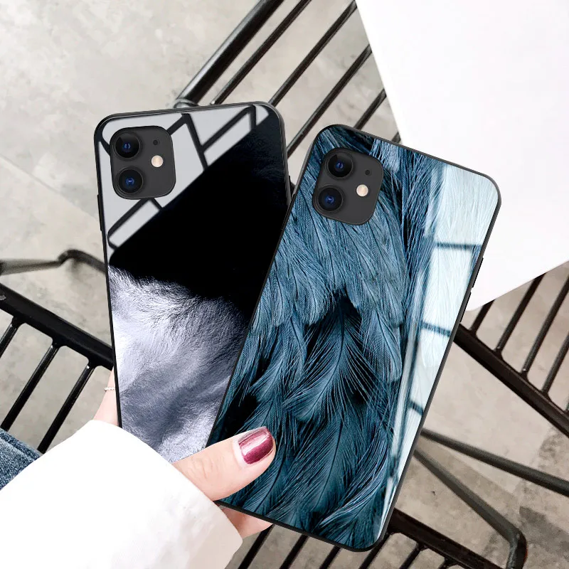 Чехол для телефона для iPhone 11 Pro Max, силиконовый чехол из закаленного стекла с рисунком звездного неба и небулы