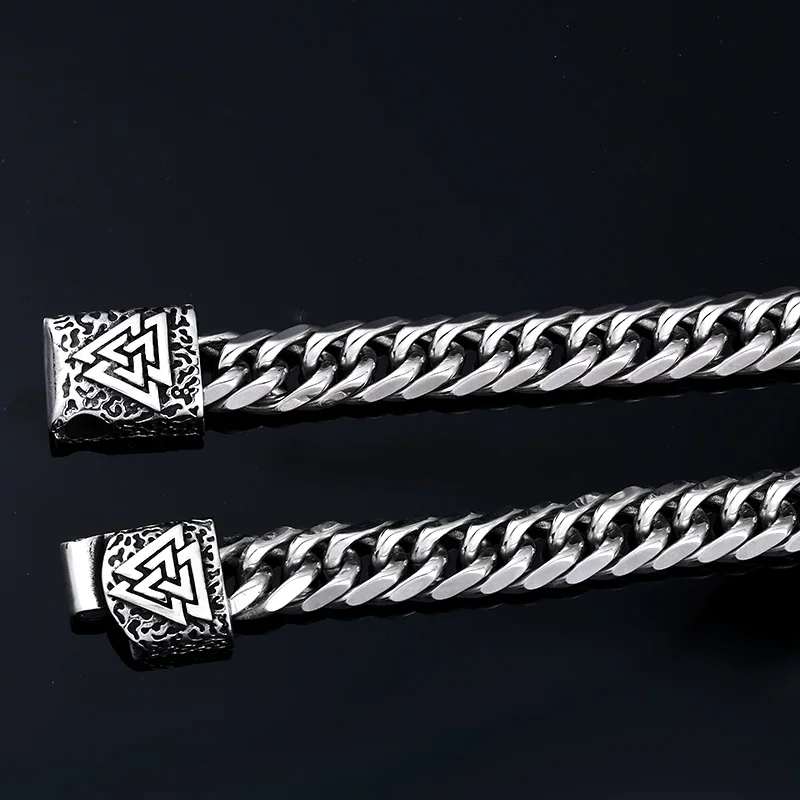 Байер 316L нержавеющая сталь для мужчин Valknut цепь норвежский викинг браслет-Амулет браслет модные украшения
