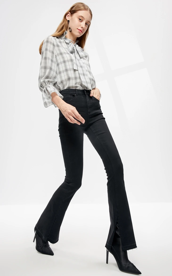 Vero Moda новые женские слегка расклешенные джинсы с разрезами | 319332513