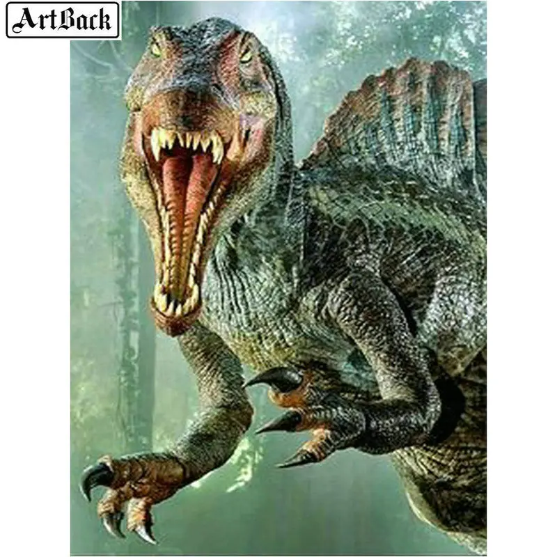 

New Diamond Painting Dinosaur 3D Diamond Mosaic Tyrannosaurus Rex Full Square Diamond Embroidery Set Handmade Crafts Decoration