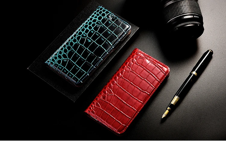 Genuine Leather Flip Phone Case For Meizu18S 16 16X 16th 17 Pro 6 7 Plus X8 Cover Magnetic Buckle Cowhide Crocodile Wallet Bag best meizu phone case design