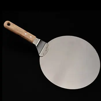 

Stainless Steel Pizza Shovel With Wooden Handle Comfortable Non-Slip Handle Close Connection Home Use Kitchen Tools