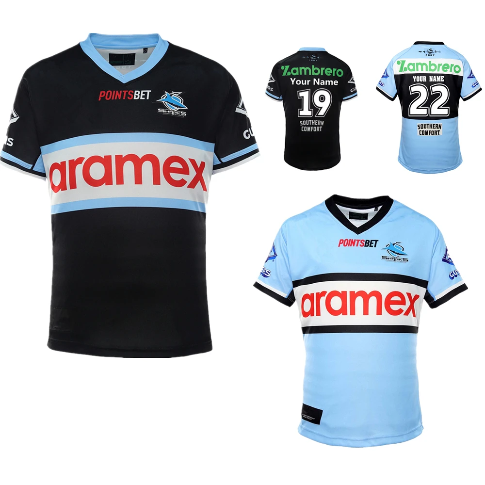 New style 2022 sharks rugby jersey HOME away JERSEY Australia rugby shirt Custom name and number