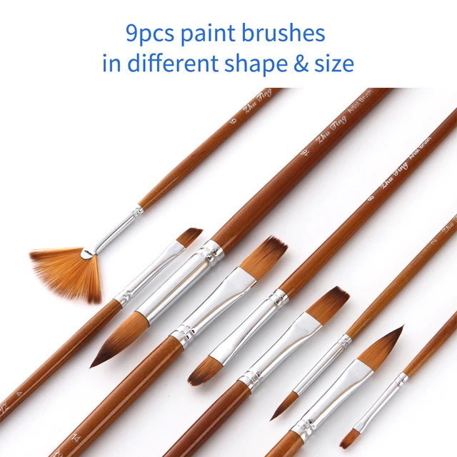 Profession Paint Brush Hand Painted Nylon Hair Artist Paintbrush Acrylic  Brushes - AliExpress