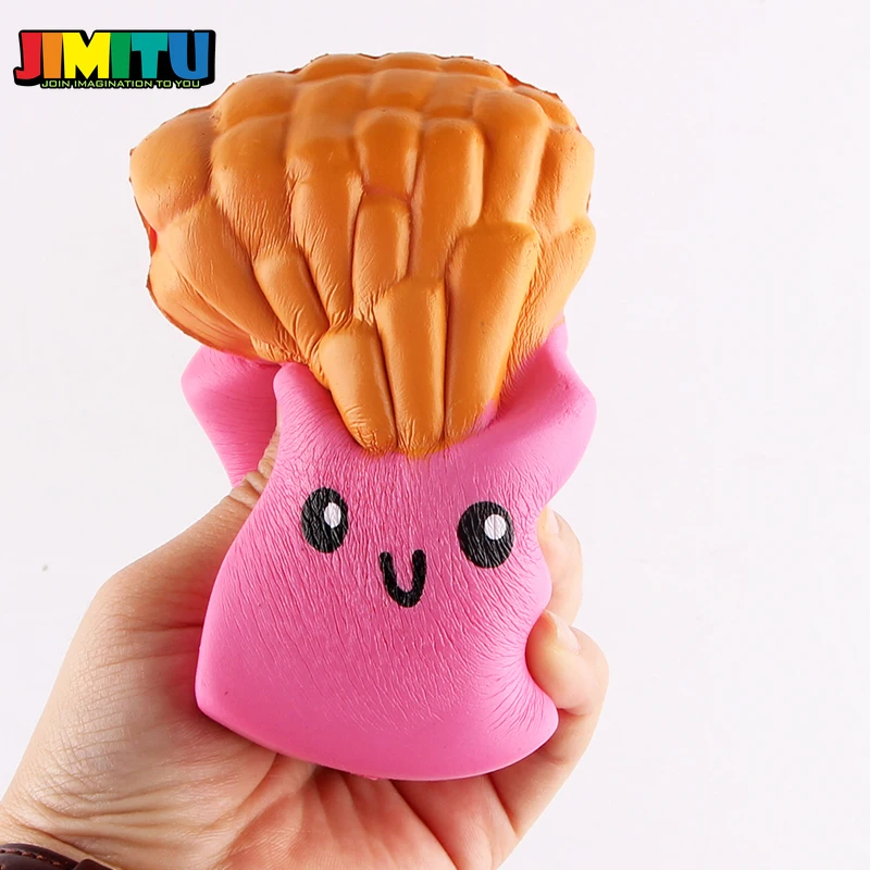 JIMITU милые чипсы мягкие Jumbo картофель фри медленно поднимающийся мягкий ароматизированный хлеб торт эластичность стрейч Малыш забавный подарок игрушка