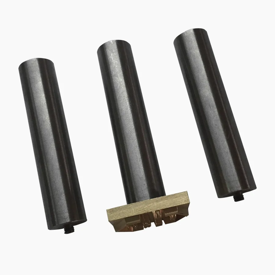 Baver Leather Craft Steel Handle M5 Screw Fit For Beat Custom Made Brass Logo Stamp Embosser Seal