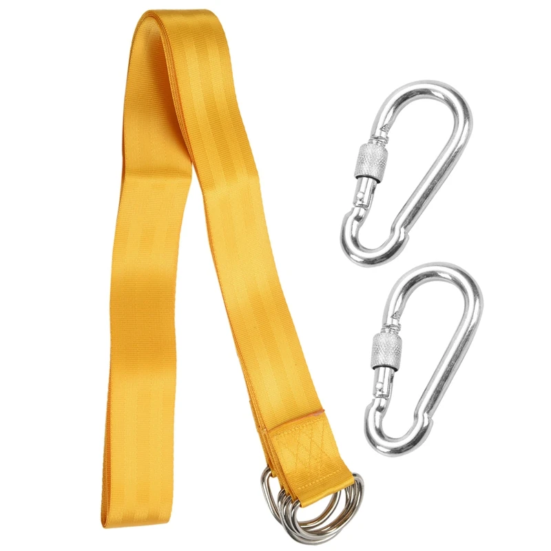 2 mosquetón Swing hanging cinturón kit para columpios impermeable kit ANCLAJE FIJACION 
