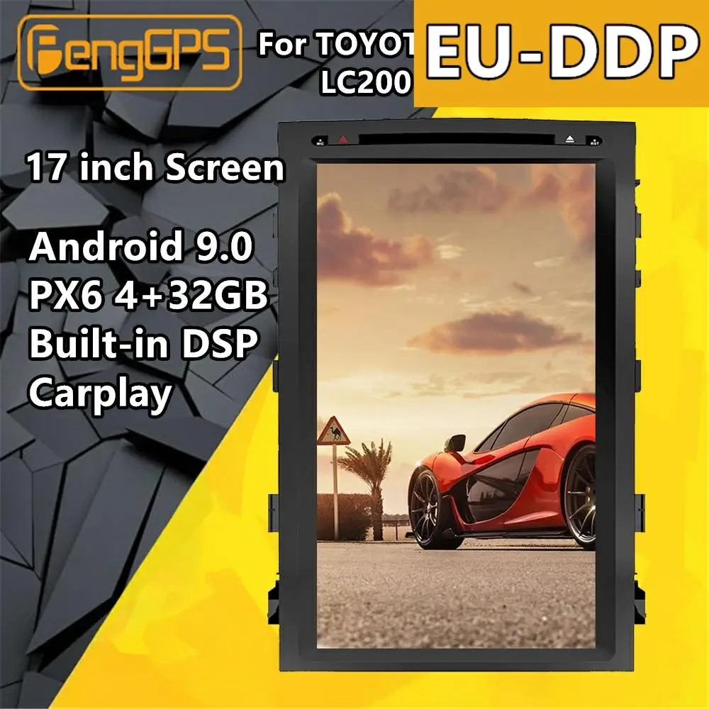 Автомобильный мультимедийный DVD-плеер для TOYOTA LAND CRUISER LC200 Android радио 2008-2015 Стерео