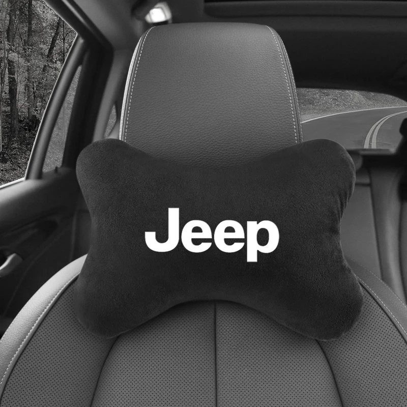 1pcs car neck pillows both side pu leather single headrest for Jeep renegade 2016 2017 2018 cherokee xj Accessories Car Styling |