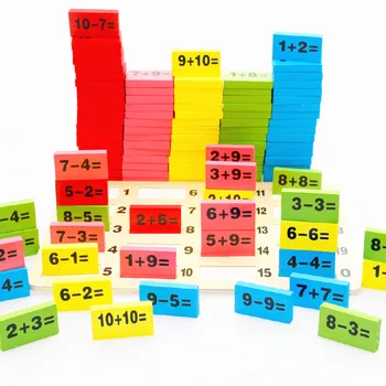 

Educational Toy Wooden Math Toys for Children Domino 3-4-5-6-7-8 Years Old Game Funny Gifts Kids