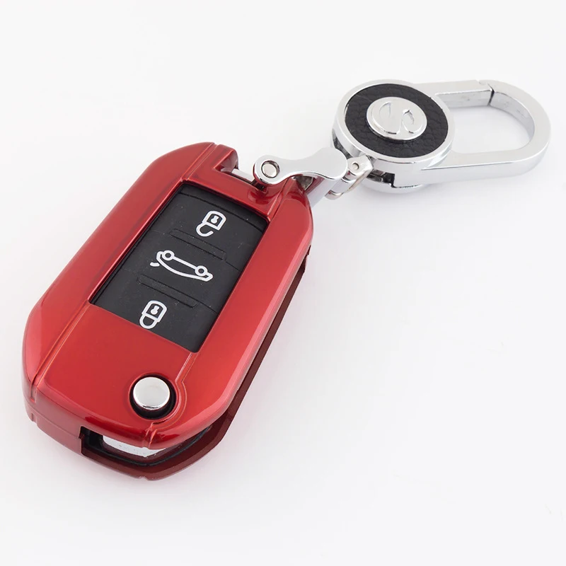 

Car Key Case Cover Protector Protection Accessories Keychain ABS For Citroen C4 CACTUS C5 C3 C4L Peugeot 508 301 2008 3008 408