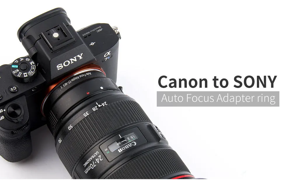 Автофокус Ef-nex адаптер для крепления объектива для sony Canon Ef-s объектив для E-Mount Nex A7 A7r A7s Nex-7 Nex-6 5 камера полная Рамка