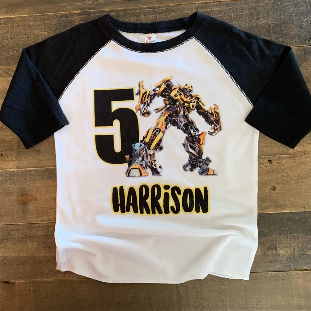 Transformers Bumblebee Personalized T Shirt Party Favor Birthday Gift present 