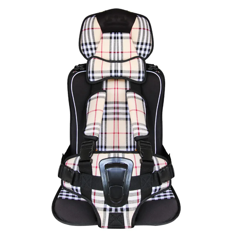 Child Safety Seat Cushion Portable Baby Foldable Simple Safety Car Seat Removable Washable Car Seat Booster for 0~12 Years Old