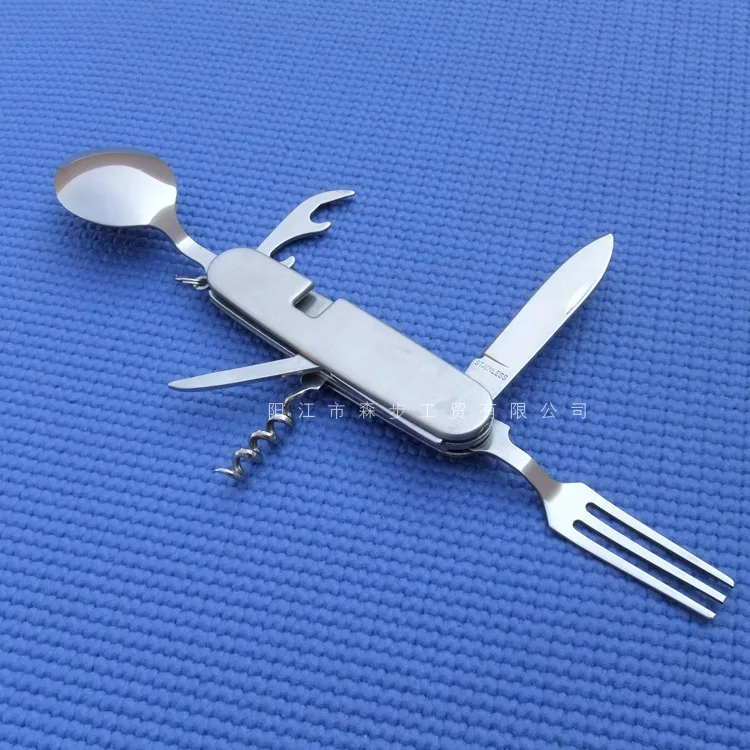 

Multi-functional Travel Tableware Splittable Fractional Combination Knife, Fork And Spoon Outdoor Camping Portable Knife EDC Too