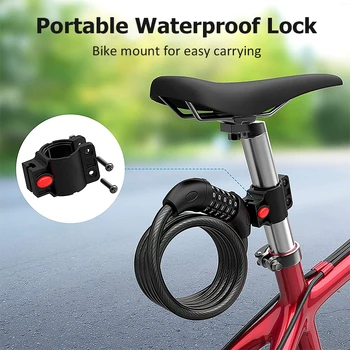 

Universal Anti-Theft Bike Bicycle Lock 5 Digit Code Combination Telescopic MTB Steel Cable Spiral Lock For Motorcycle Cycle ZZ