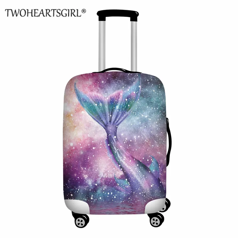 L3136 TWOHEARTSGIRL Русалка принт эластичность багаж защитные чехлы применяются к 18-32 дюймов чемодан пылезащитный чехол дорожные аксессуары - Цвет: L3136