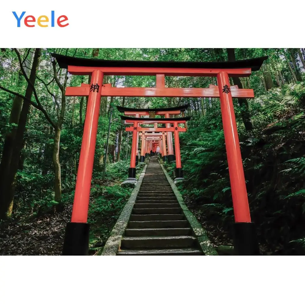 

Yeele Japanese shrine bird house Torii Pillar Wedding Portrait Photography Backgrounds Photographic Backdrops For Photo Studio
