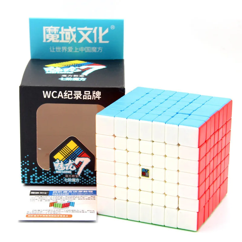 Moyu 7x7 Neo cube Meilong 7x7x7 волшебный кубик 7 слоев скорости Cubo magico профессиональная головоломка антистрессовая игрушка для детей и взрослых подарок - Цвет: Stickerless