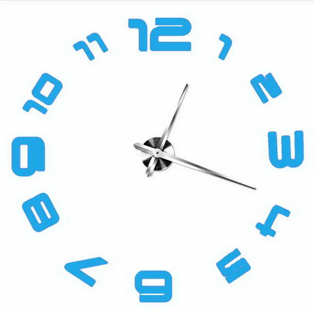 Fashion Simple DIY Wall Clock Large Size EVA Wall Clock Home Decoration TB Sale - Цвет: blue