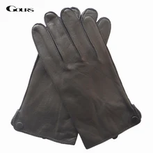GOURS зимние перчатки из натуральной кожи для мужчин, модные черные перчатки из натуральной козьей кожи, теплые перчатки для вождения, новинка, варежки GSM048 GOURS зимние перчатки из натуральной кожи для мужчин, модные черные перчатки из натуральной козьей кожи, теплые перчатки для вождения, новинка, варежки GSM048