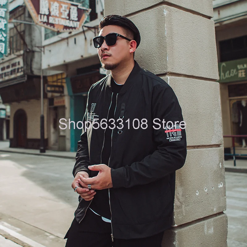 

J1132 Jacket Men's Wear Big Size Jacket Male Autumn Super Brand Large Size Fat Man Coat Plus Fat Plus