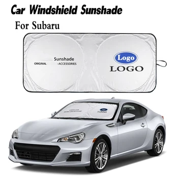 

Car Logo Windshield Sunshade Cover Window Sun Shade Visor Protector Blind for Subaru Ascent Forester Auto Emblem Parasol Coche