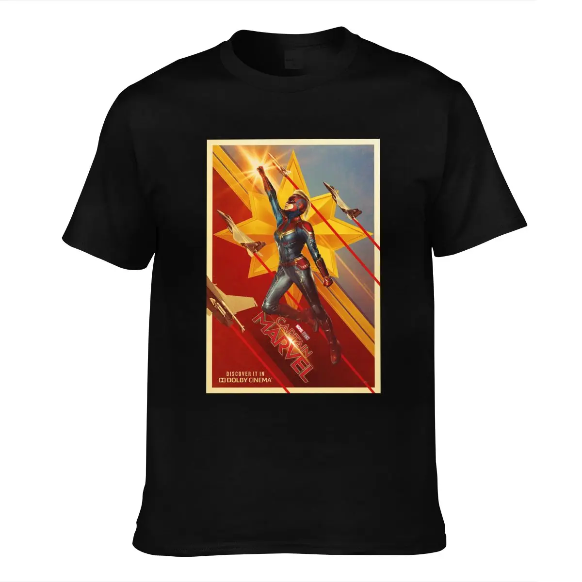 

Captain Marvel Movie Fashion Tees T Shirt Funny Cartoon Print Men Men Tee Shirt Short Sleeve T Shirt Male