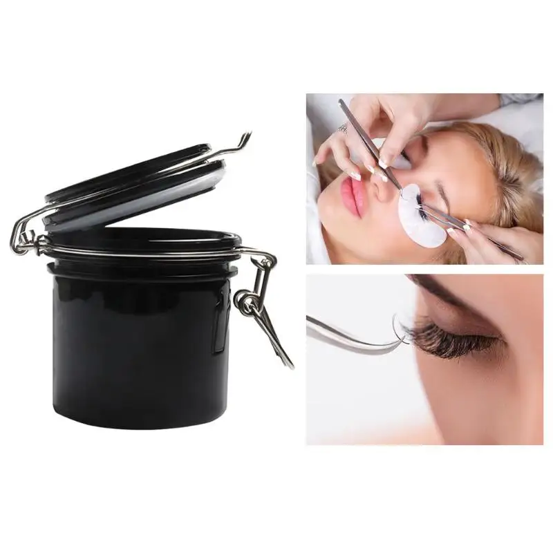 Наращивание ресниц Клей бак для хранения отличный прочный активированный уголь закупориваемая банка индивидуальный ресниц клейкая подставка