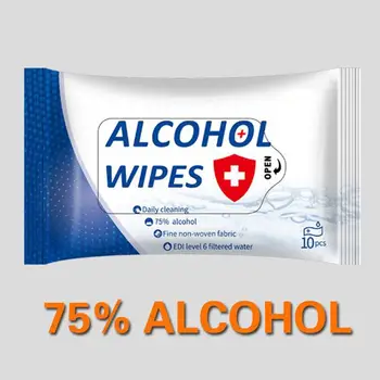 

5 Packs 75% Alcohol Wipes Portable Hand Towel Swabs Pads Disinfection Wipes Antiseptic Cleanser Cleaning Sterilization Hot