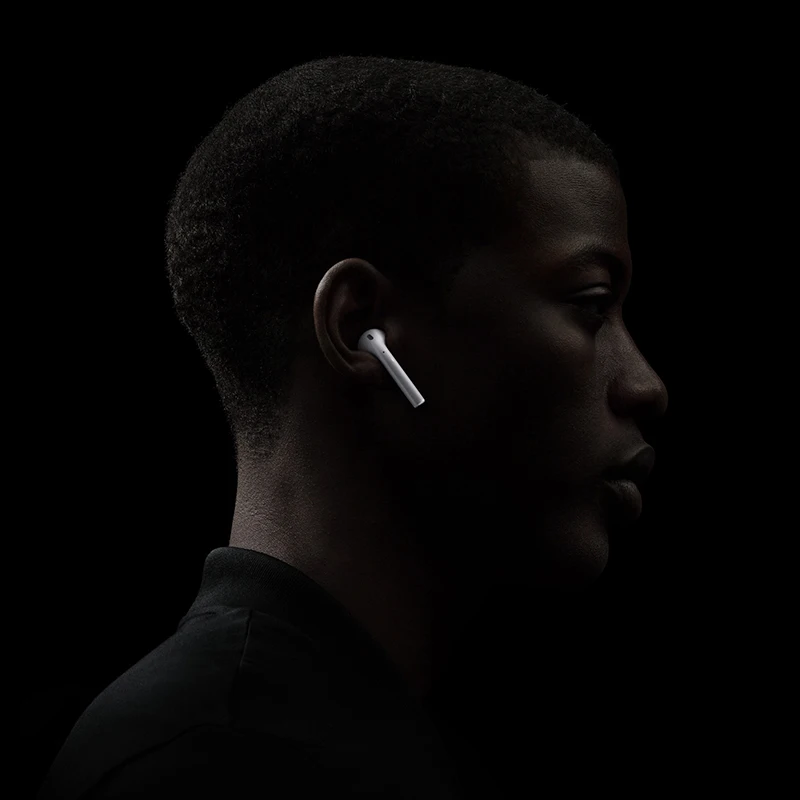 Online Apple AirPods 2 without wireless charging case Bluetooth Headphones with mic earbud Voice for iPhone