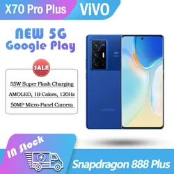 NEW Original ViVO X70 pro plus 5G smartphone Snapdragon 888 plus AMOLED 120Hz 12GB RAM 512GB ROM 50MP Camera  google play Store