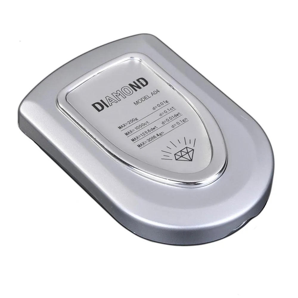 200g 0.01g Portable Digital Scale Mini Jewelry Diamond Pocket Scale LCD Digital Weighing Platform Weight Weighing Balance