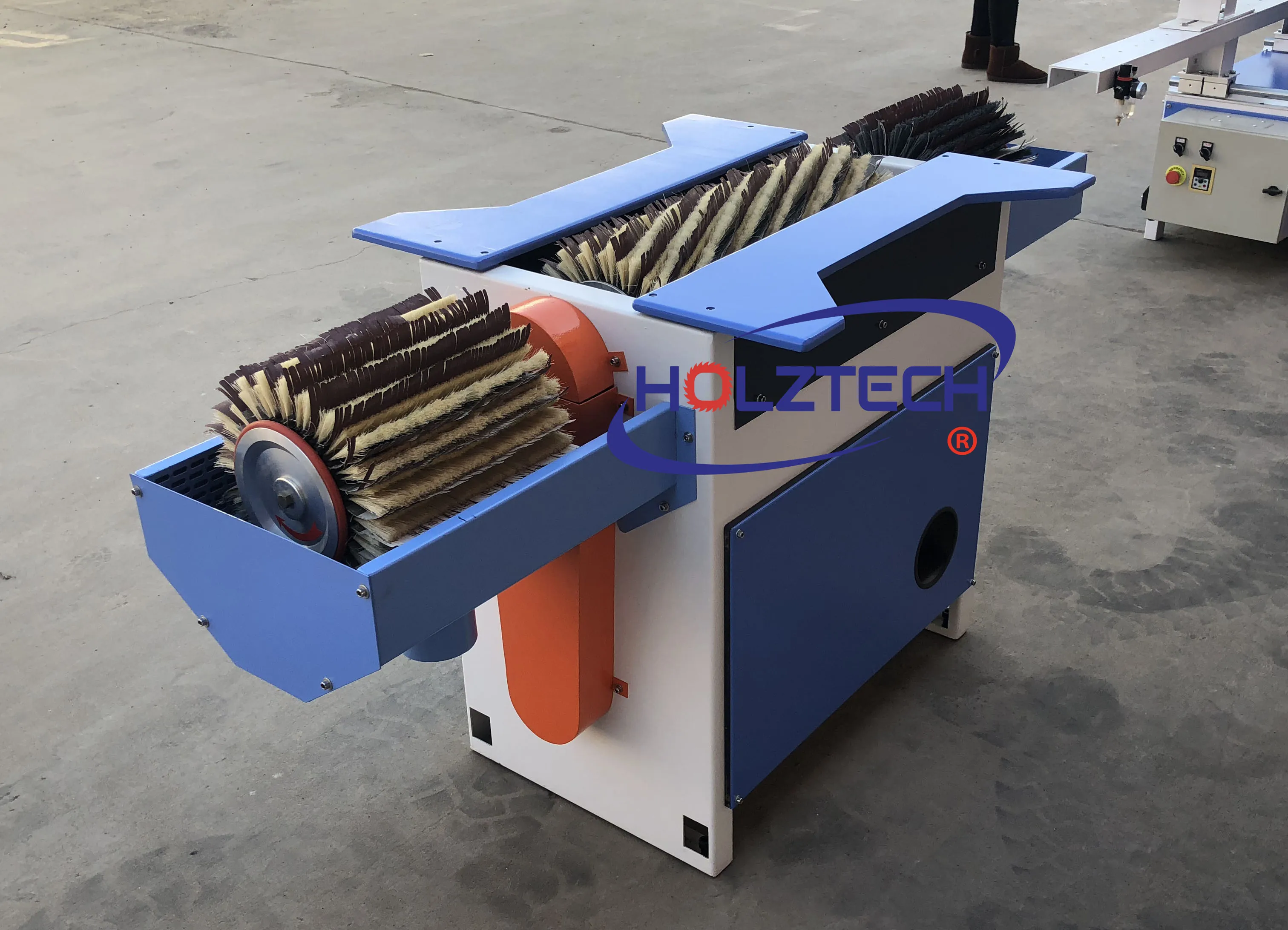 Horizontal Manual Brush Sanding Machine Drum Sander Polising Machine Three Rollers