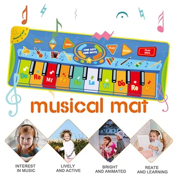 

Music Pad Dance Mat Baby Dance Blanket Carpet Multifunction Piano Keyboard Playmat Educational Toys for Kid Gifts
