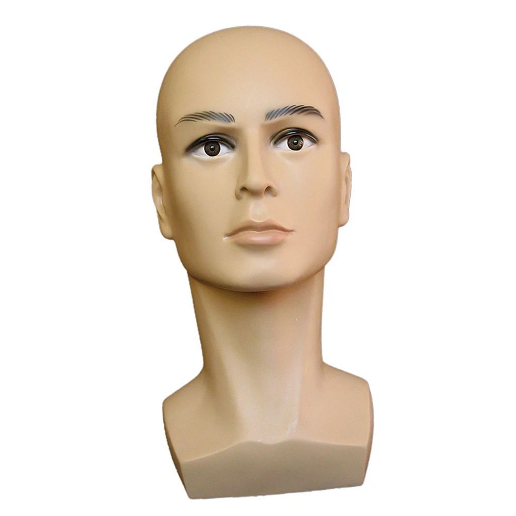 1 Piece Male Life Size Mannequin Head for Wigs, Hats, Sunglasses And Jewelry Displaying