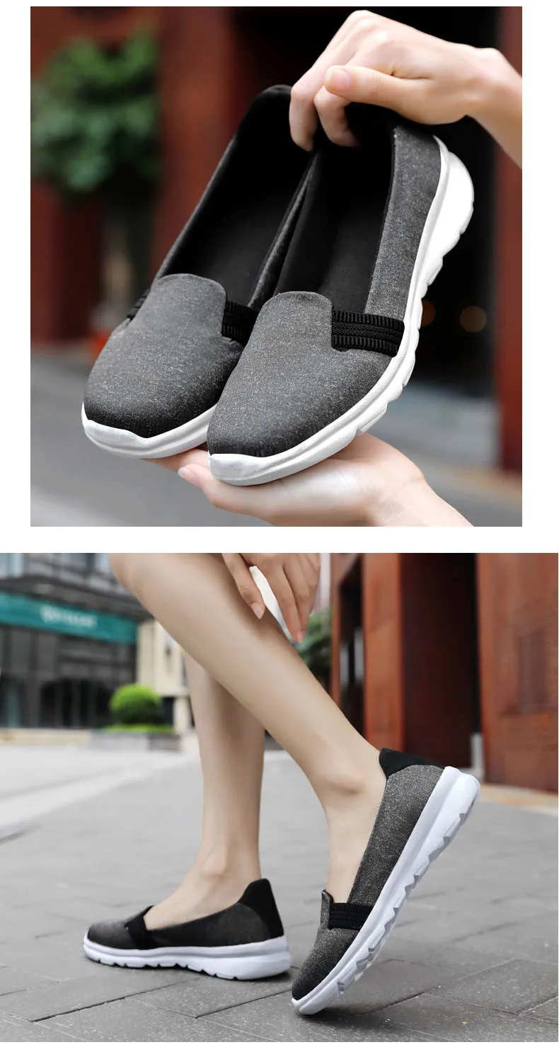 2020 Spring shoes woman sneakers shoes women Breathable Mesh shoes ballet flats ladies slip on flats loafers shoes Plus size (17)