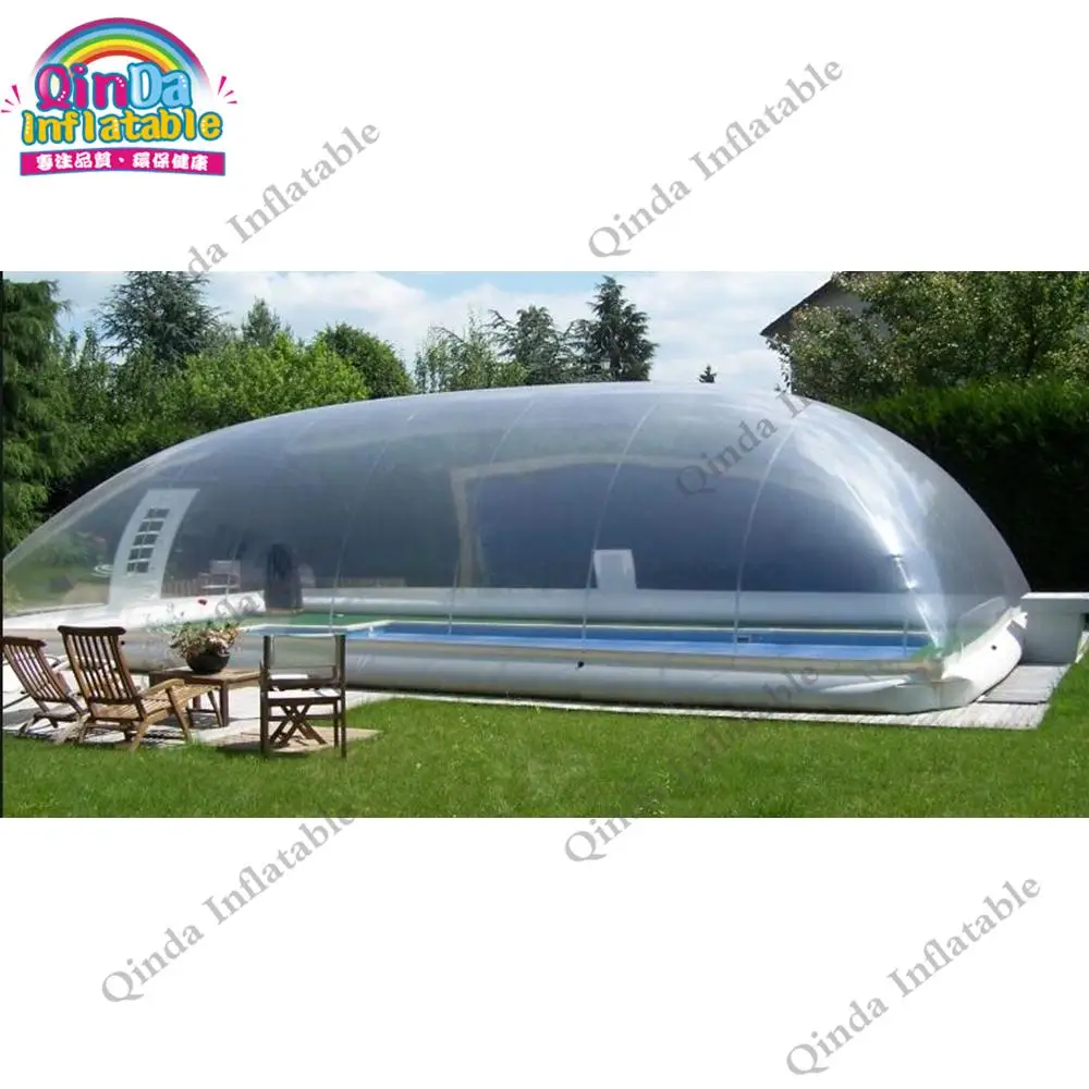 Customized Commercial Durable Inflatable Pool Tent ,0.6Mm Pvc Clear Inflatable Pool Cover Tent With Air Pump And Air Blower k1ka handy measuring tool multipurpose aluminum alloy square ruler with clear scale 45 90 degree durable for woodworkers