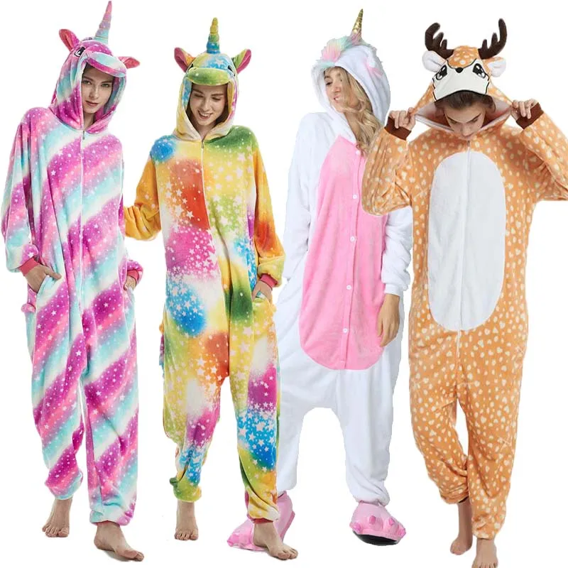 Новое животное кигуруми Onesie оптовая продажа стежка Единорог ползунки панда