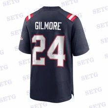 Custom Stitch Patriots Game Legend Football Mens Women American Jerseys Gilmore 24# Gronkowski 87#
