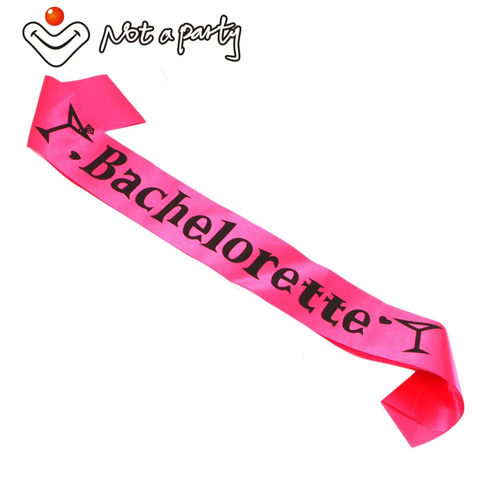 PinkBachelorette 6 шт. Свадебная лента для девичника принадлежности для свадебных мероприятий невесты, чтобы быть свадебным душ игра над поставками розовые кружевные ленты - Цвет: PinkBachelorette
