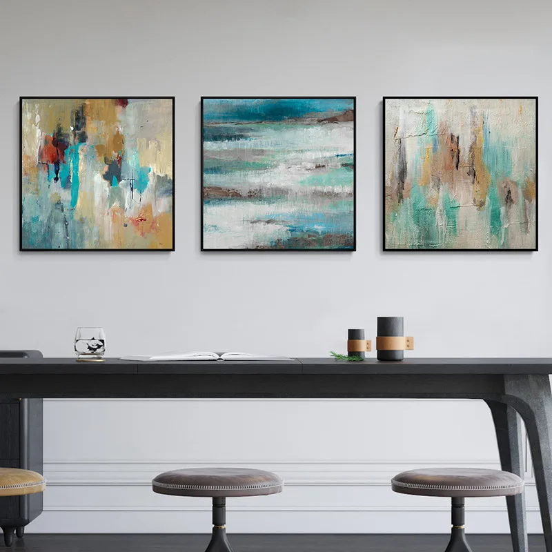 

Abstract Nordic Style Gold Oil Painting on Canvas Posters and Prints Scandinavia Art Wall Pictures For Living Room Home Decor