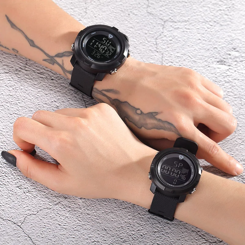 Outdoor Sport Watch Men Women Multifunction 3Bar Waterproof PU Strap LED Display Watches Chrono Digital Watch reloj hombre